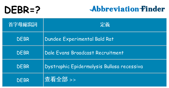 debr 代表什麼