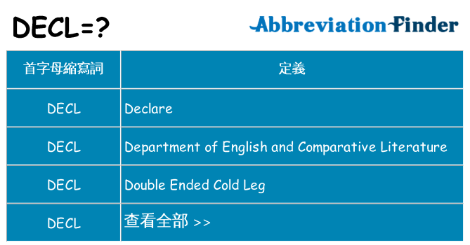 decl 代表什麼