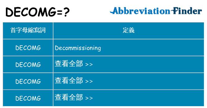 decomg 代表什麼