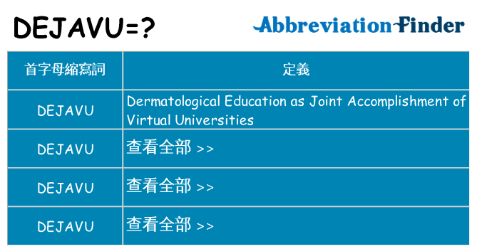 dejavu 代表什麼