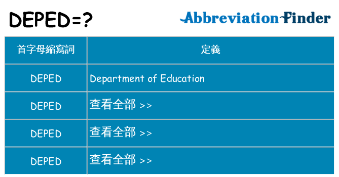 deped 代表什麼