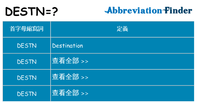 destn 代表什麼