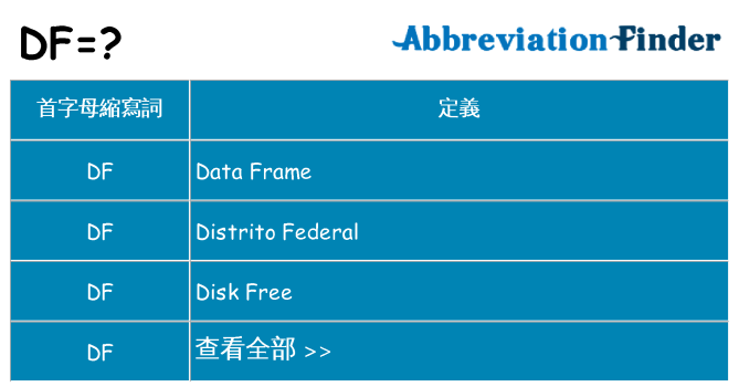 df 代表什麼
