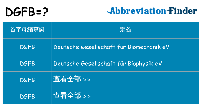 dgfb 代表什麼
