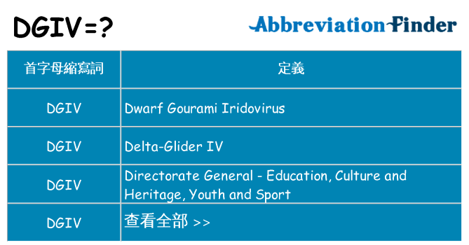 dgiv 代表什麼