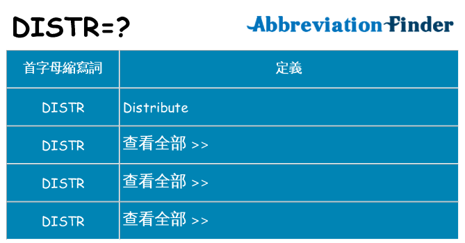 distr 代表什麼