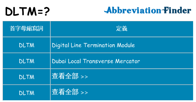 dltm 代表什麼