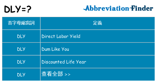 dly 代表什麼