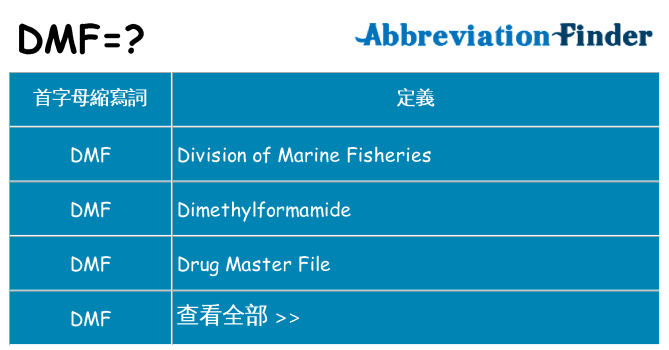 dmf 代表什麼