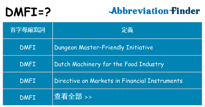 dmfi 代表什麼