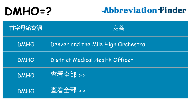 dmho 代表什麼