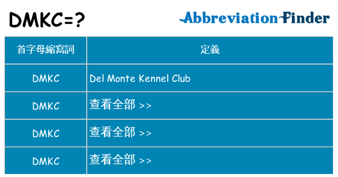 dmkc 代表什麼