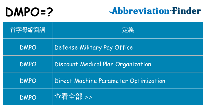dmpo 代表什麼