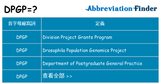 dpgp 代表什麼