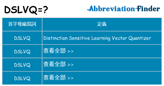 dslvq 代表什麼
