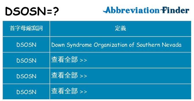 dsosn 代表什麼