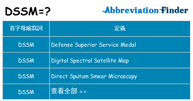 dssm 代表什麼