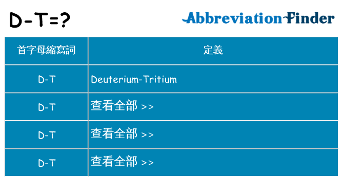 d-t 代表什麼