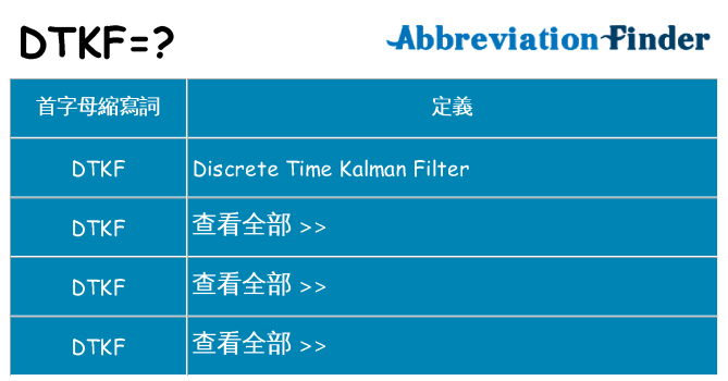 dtkf 代表什麼