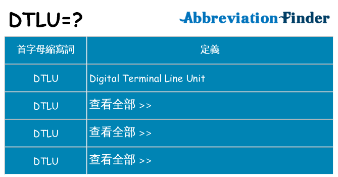 dtlu 代表什麼