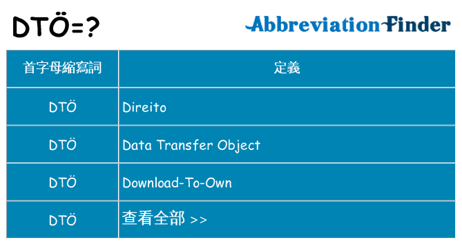dto 代表什麼
