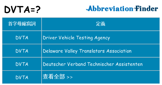dvta 代表什麼