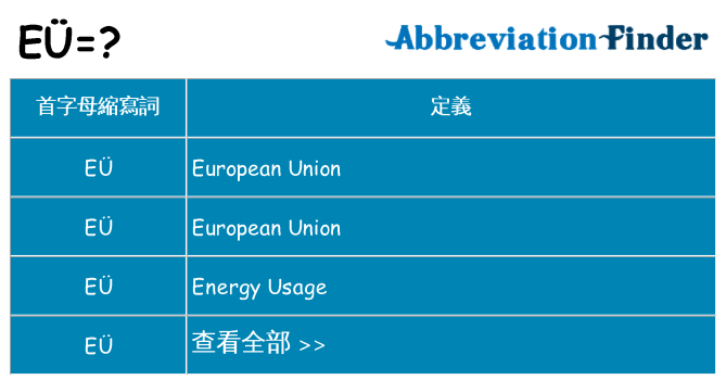 eu 代表什麼