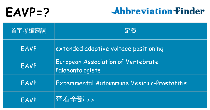 eavp 代表什麼