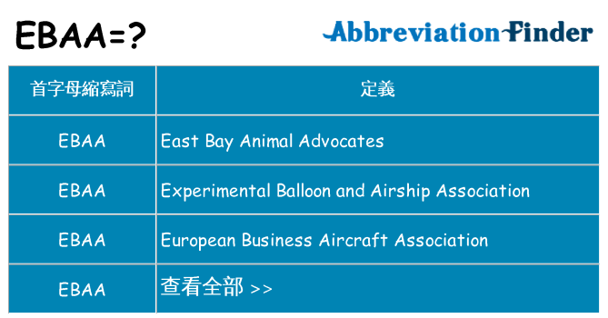 ebaa 代表什麼