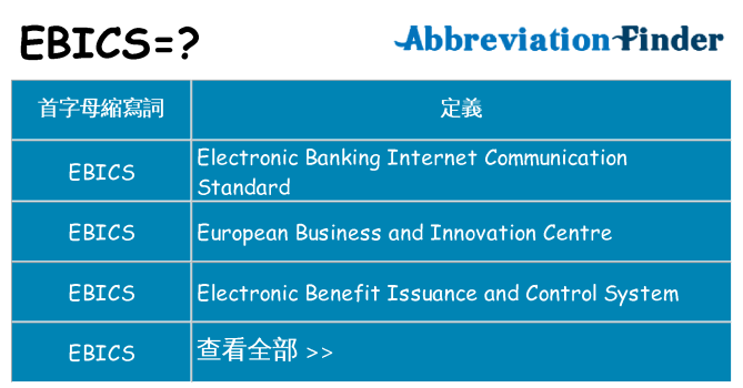 ebics 代表什麼