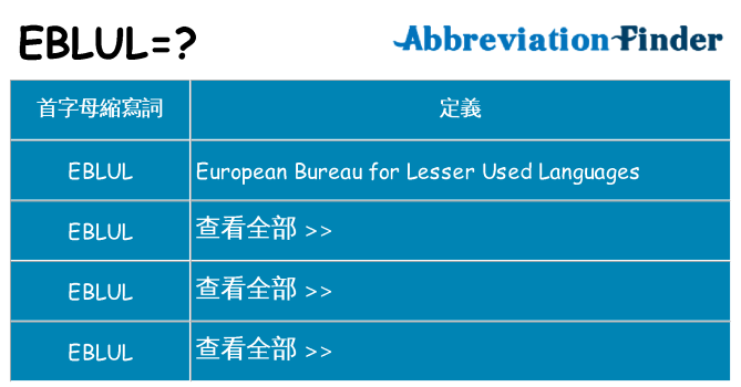 eblul 代表什麼