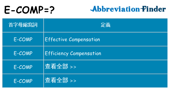 e-comp 代表什麼