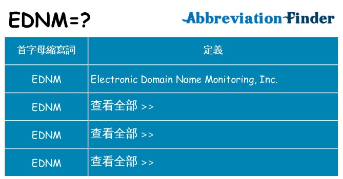 ednm 代表什麼