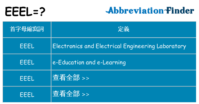 eeel 代表什麼