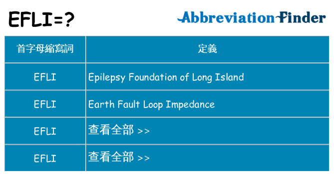 efli 代表什麼