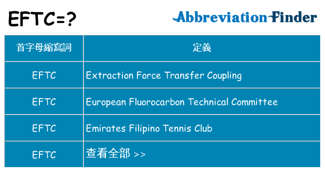 eftc 代表什麼