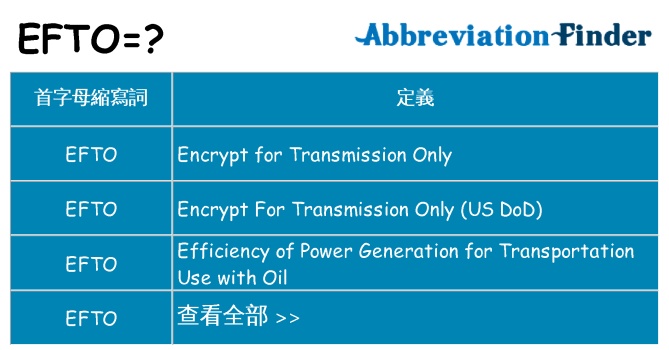 efto 代表什麼