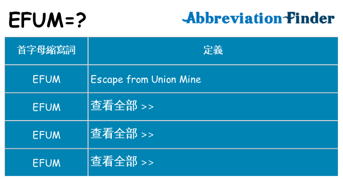 efum 代表什麼