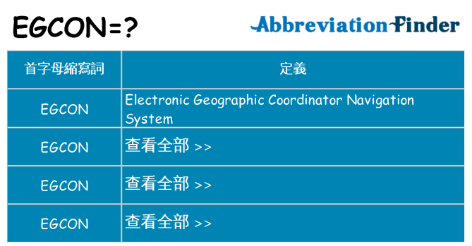 egcon 代表什麼