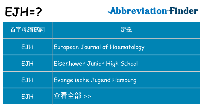 ejh 代表什麼