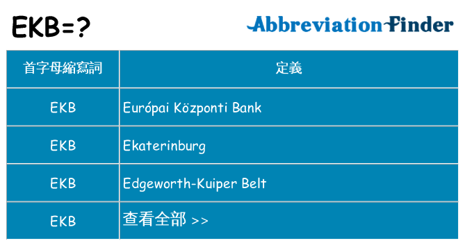 ekb 代表什麼