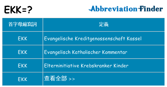 ekk 代表什麼