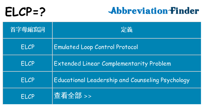 elcp 代表什麼