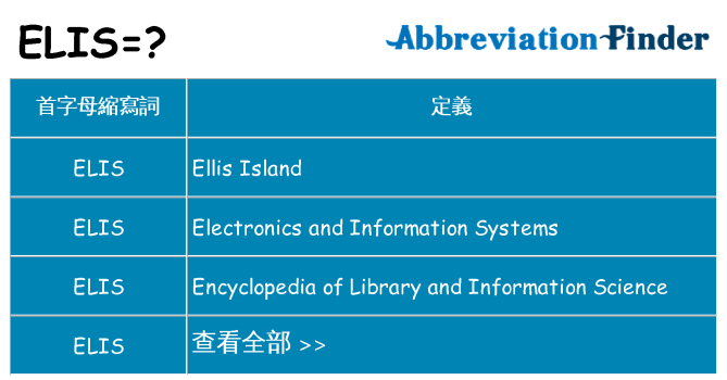 elis 代表什麼