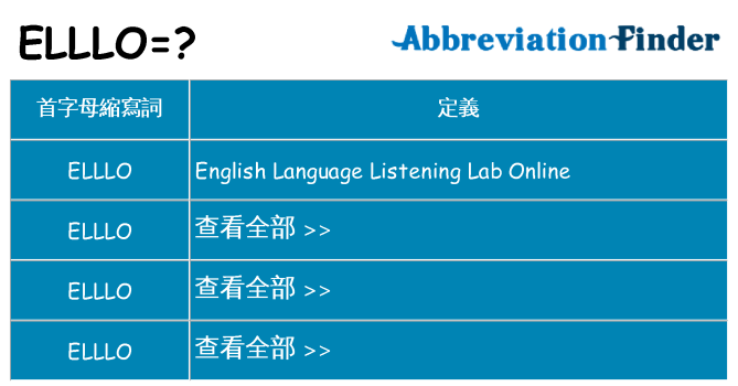 elllo 代表什麼