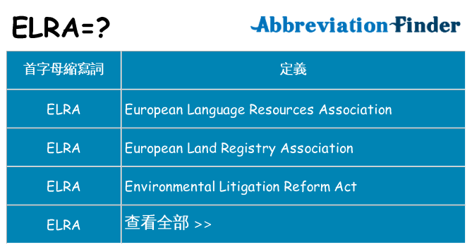 elra 代表什麼