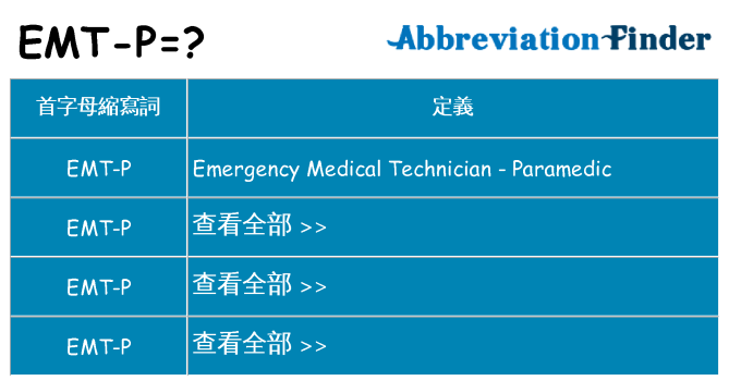 emt-p 代表什麼