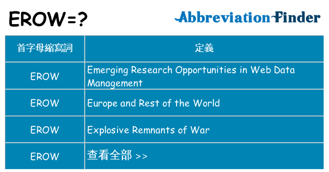 erow 代表什麼