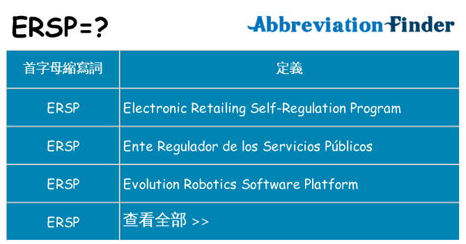 ersp 代表什麼