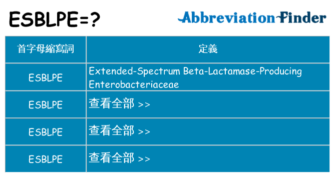 esblpe 代表什麼